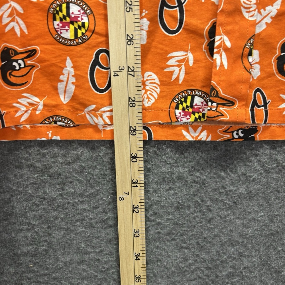Baltimore Orioles MLB Orange‎ Hawaiian Short Sleeve Button Up Shirt Adult XL - Picture 6 of 6